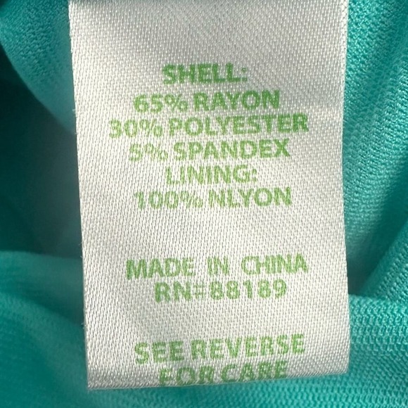 Lilly Pulitzer XS Cap Sleeve Fit Flare Dress Turquoise Pink Floral Print - Picture 6 of 9